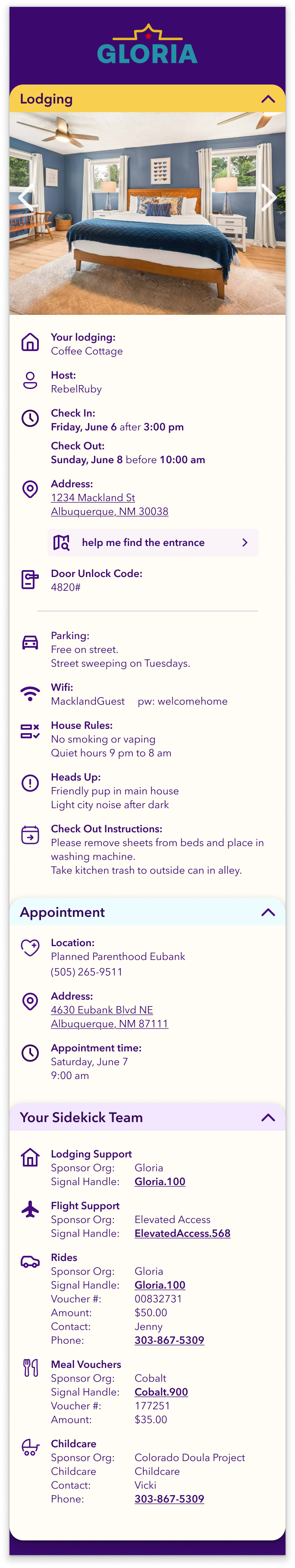 Gloria Case Management Dashboard